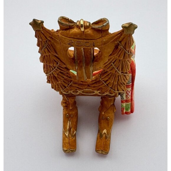 Hallmark Keepsake Mrs. Claus's Chair Christmas Ornament 2001 Quilt White Cat - Picture 7 of 12